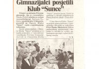 2001.08.10. Privatna gimnazija posjetila Sunce