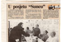 2001 28.1. Pomoćnik ministra prof.dr.sc. Nino Žganec posjetio klub Sunce Varaždin