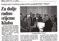 2001 9.5. Gradonačelnik Zlatko Horvat posjetio klub Sunce Varaždin