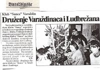 2001 12.mj. Klub Sunce Ludbreg posjetio klub Sunce Varaždin
